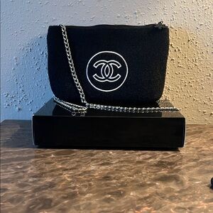 Chanel Black Pouch with Chain - GWP